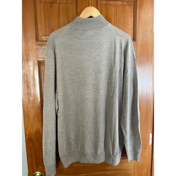 Alan Flusser Mens tan quarter zip sweater size XXL - Picture 4 of 6